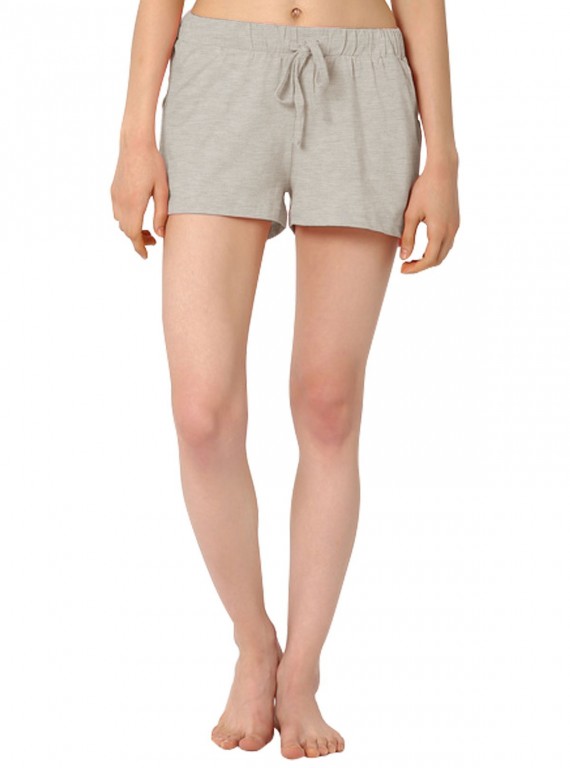White Melange Womens Shorts Boer and Fitch - 2