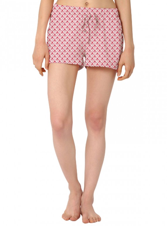 Pink Floral Print Womens Shorts Boer and Fitch - 1