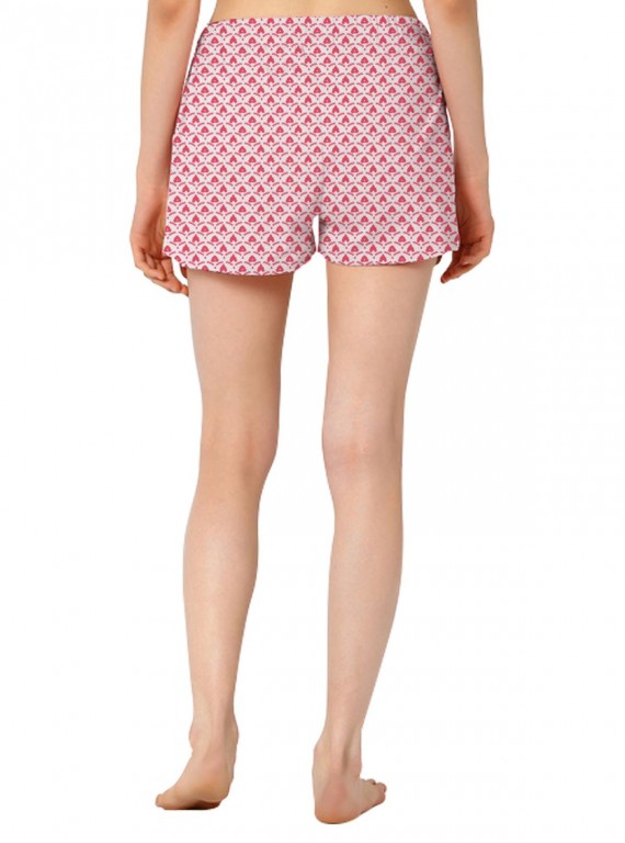 Pink Floral Print Womens Shorts Boer and Fitch - 4