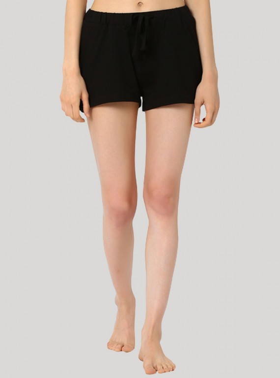 Women’s Black Cotton Shorts – Comfortable & Versatile | Boer & Fitch