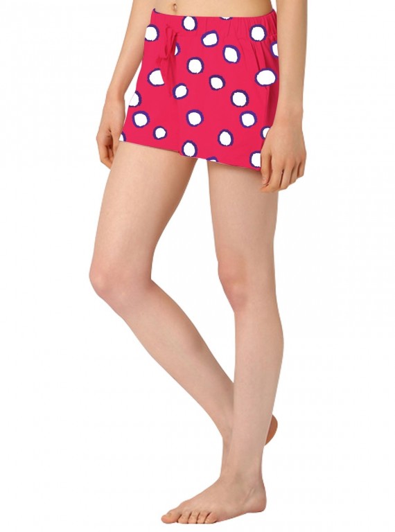 Graphic Fushia Printed Womens Shorts Boer and Fitch - 3
