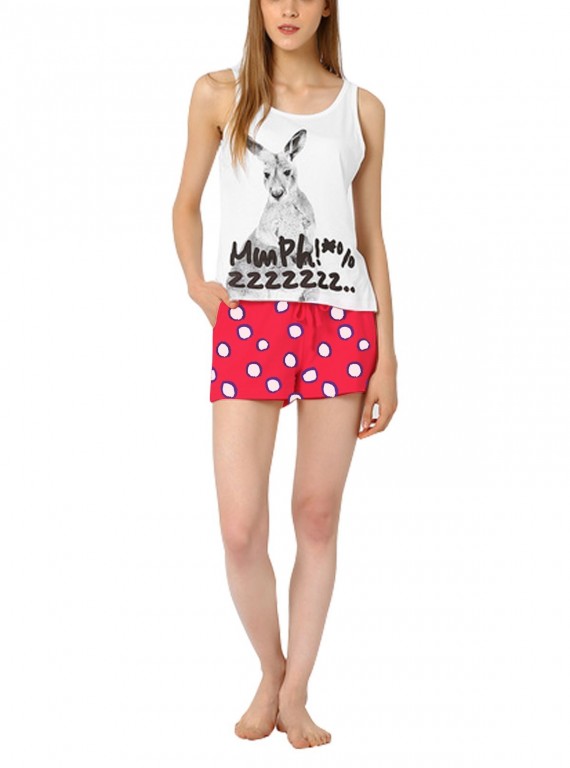 Graphic Fushia Printed Womens Shorts Boer and Fitch - 5
