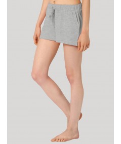 Women’s Grey Melange Cotton Shorts – Comfortable & Stylish | Boer & Fitch