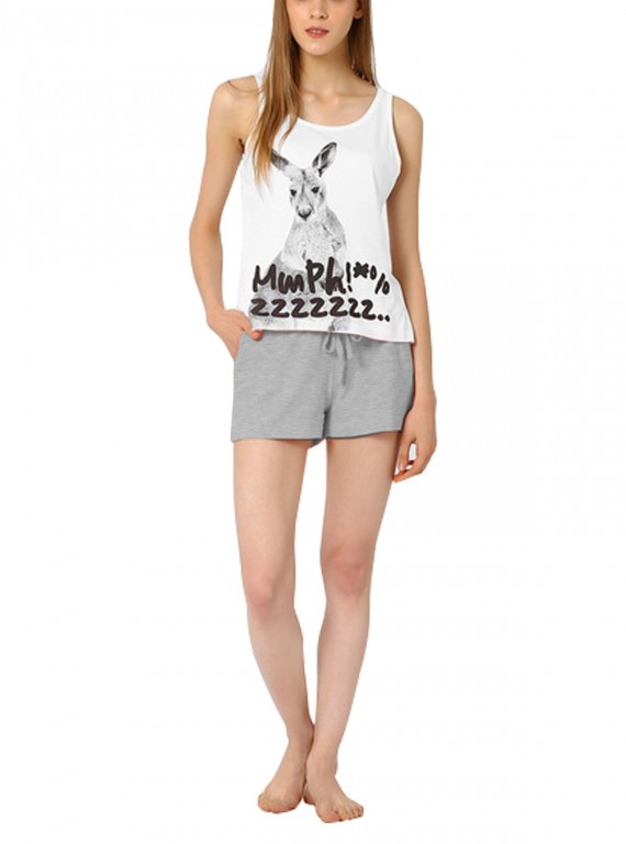 Grey Melange Womens Shorts Boer and Fitch - 5