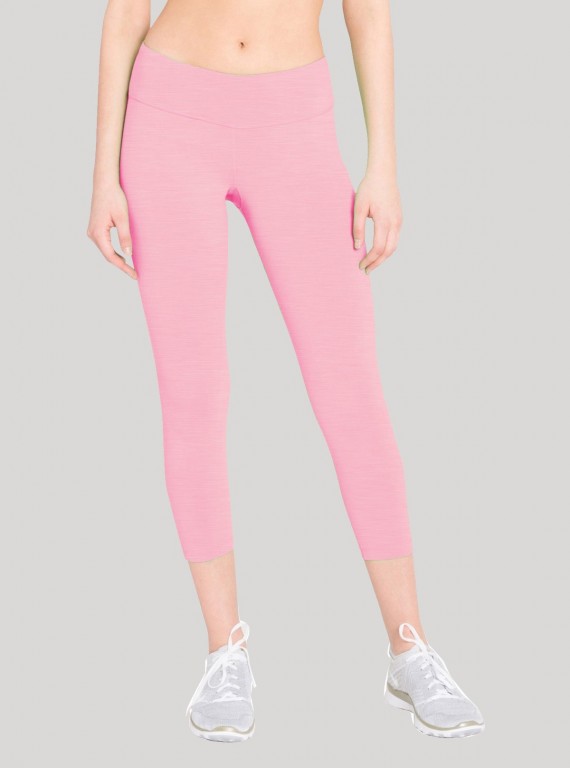 Women’s Pink Cotton Elastane Knit Capri – Soft Stretch & Feminine Style