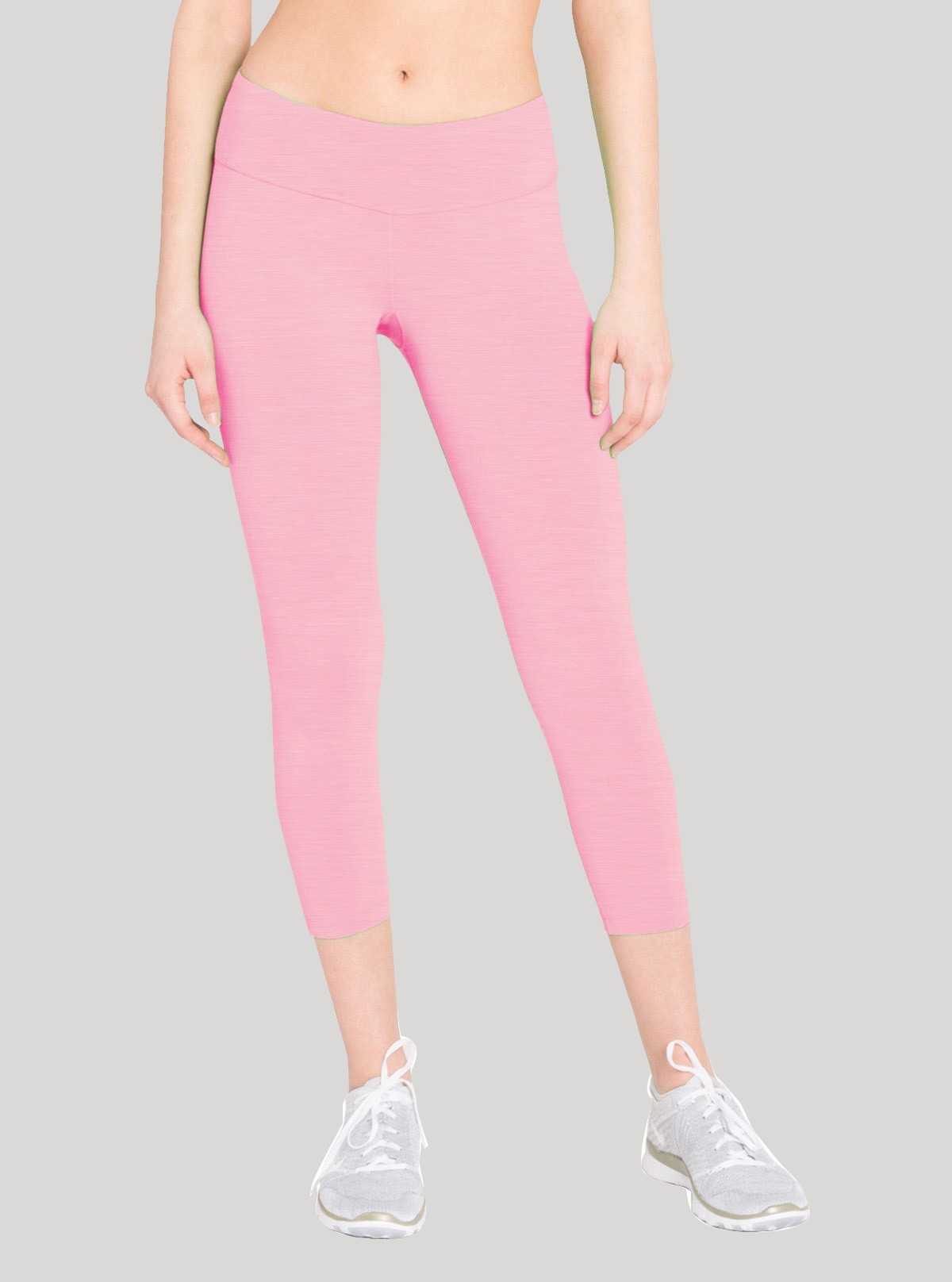 Women’s Pink Cotton Elastane Knit Capri – Soft Stretch & Feminine Style