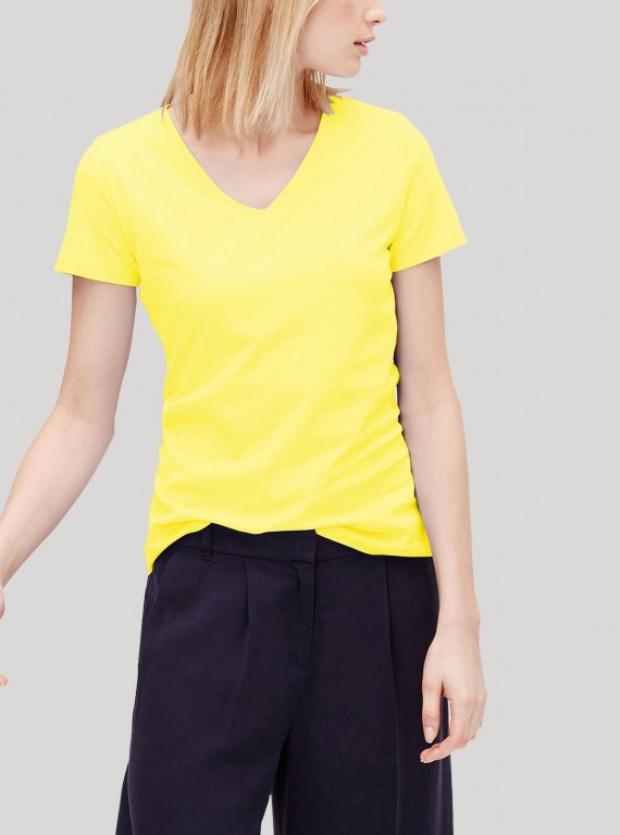 Yellow V Neck TShirt Boer and Fitch - 1