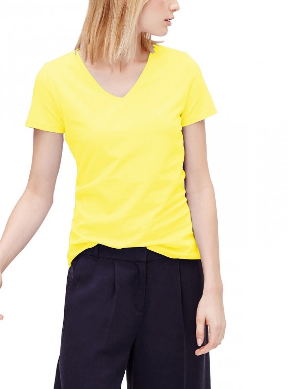 Yellow V Neck TShirt Boer and Fitch - 2