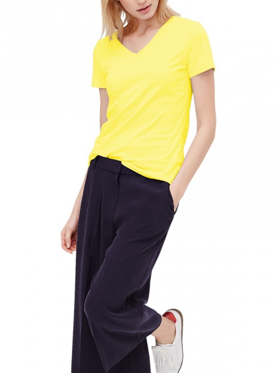 Yellow V Neck TShirt Boer and Fitch - 4