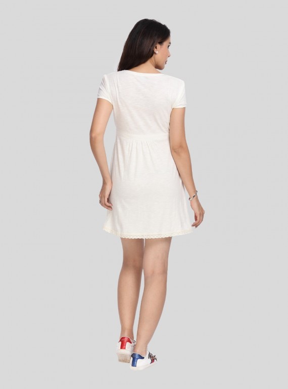 Ecru Edge Lace Scattered Dress Boer and Fitch - 4