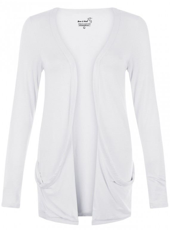 White Slub Shrug Boer and Fitch - 2
