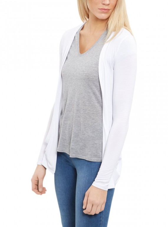 White Slub Shrug Boer and Fitch - 5