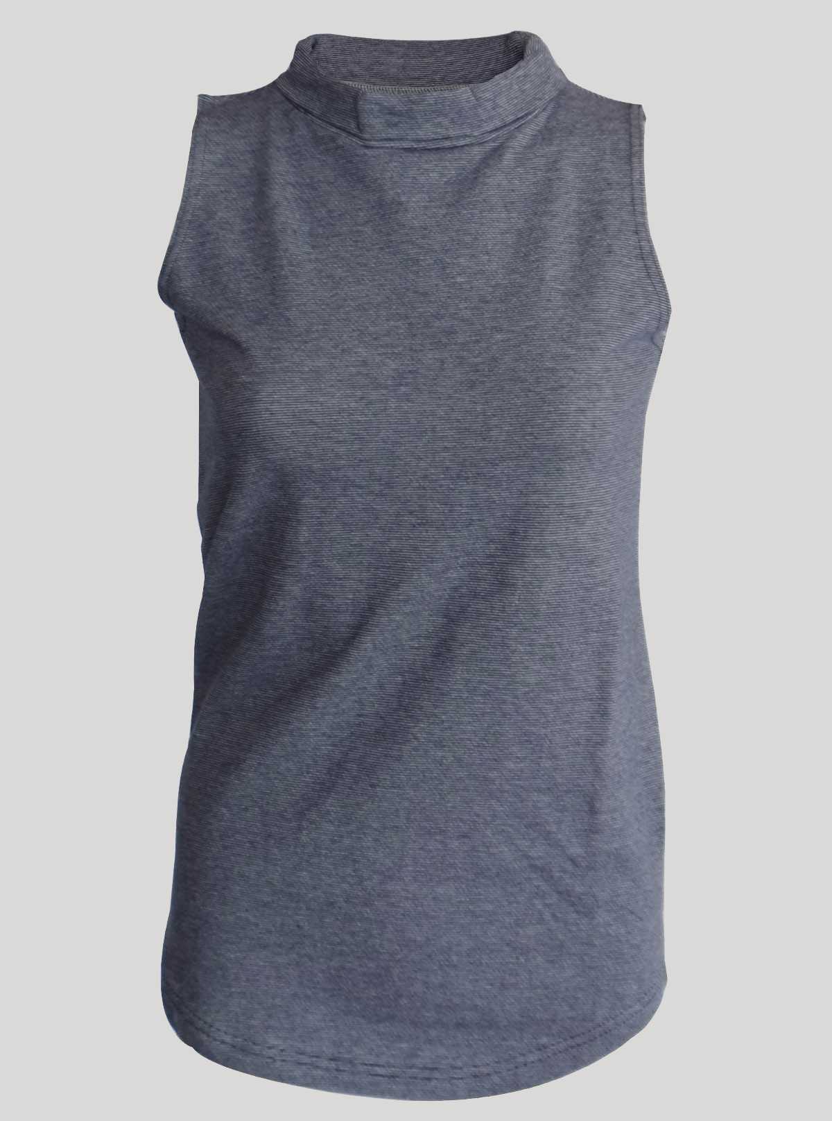Women’s Dusted Black High Neck Sleeveless Top – Chic & Comfortable | Boer & Fitch