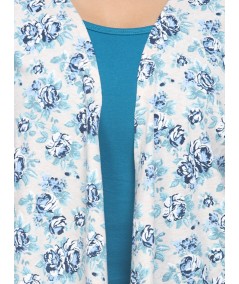Blue Floral Print Shrug Boer and Fitch - 6