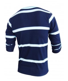 Stripped Navy Henley Tshirt Boer and Fitch - 2