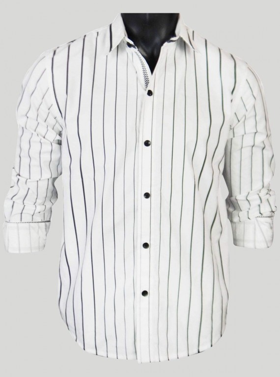 White Stripe Casual Shirt Boer and Fitch - 1