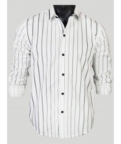 White Stripe Casual Shirt for Men – Classic Style by Boer and Fitch