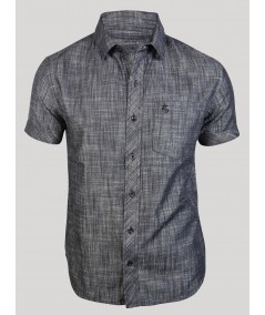 Abstract Grey Slim Fit Half Sleeve Shirt for Men – Casual Style by Boer and Fitch