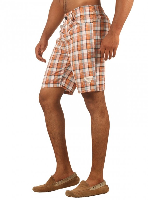 Brown broad check shorts Boer and Fitch - 3