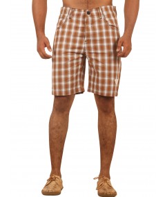 Brown checkered shorts Boer and Fitch - 2