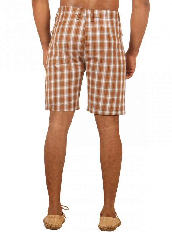 Brown checkered shorts Boer and Fitch - 4