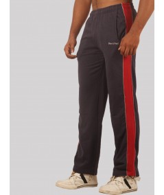 Grey Track Pants with Red Stripes for Men – Comfortable Sportswear by Boer and Fitch