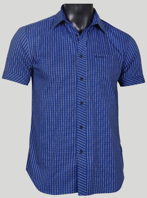 Blue Striped Slim Fit Shirt for Men – Smart Casual by Boer and Fitch