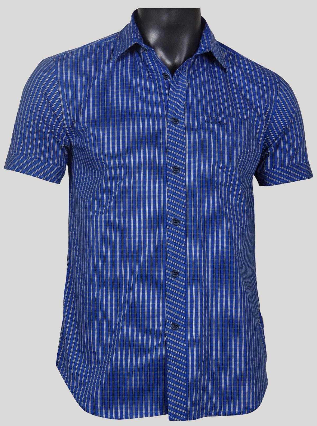 Blue Striped Slim Fit Shirt for Men – Smart Casual by Boer and Fitch