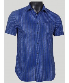 Blue Striped Slim Fit Shirt for Men – Smart Casual by Boer and Fitch