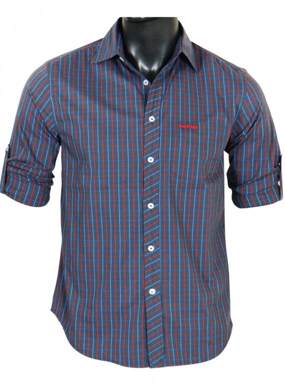 Slim Fit - Grey Multi Check Shirt Boer and Fitch - 2