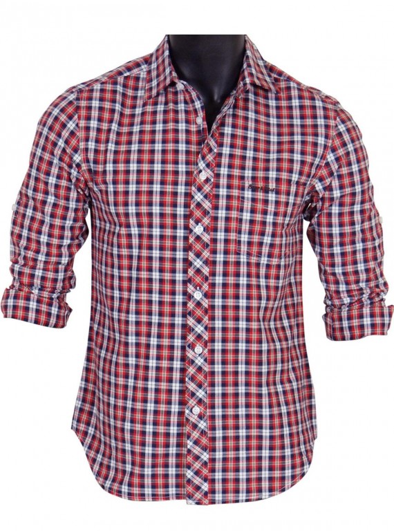 Slim Fit - Checkered Red Shirt Boer and Fitch - 2