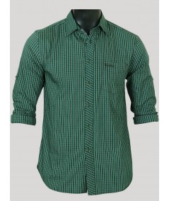 Slim fit - Micro Check Green Shirt Boer and Fitch - 1