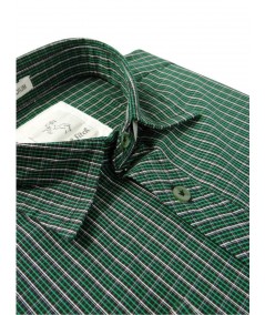 Slim fit - Micro Check Green Shirt Boer and Fitch - 3