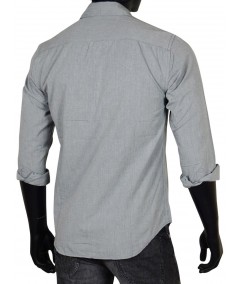 Slim Fit - Solid Grey Shirt Boer and Fitch - 3