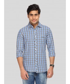 Men's Black & Blue Checkered Shirt – Bold, Classic & Everyday Essential
