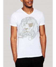 White Lion Print T-Shirt for Men – Casual & Stylish by Boer and Fitch