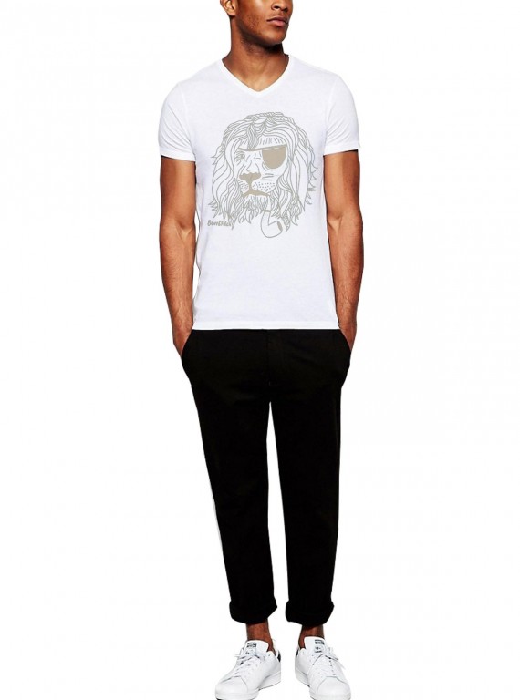 White Lion Print Tshirt Boer and Fitch - 3