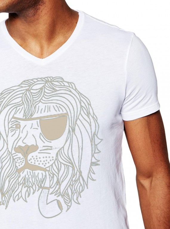 White Lion Print Tshirt Boer and Fitch - 4