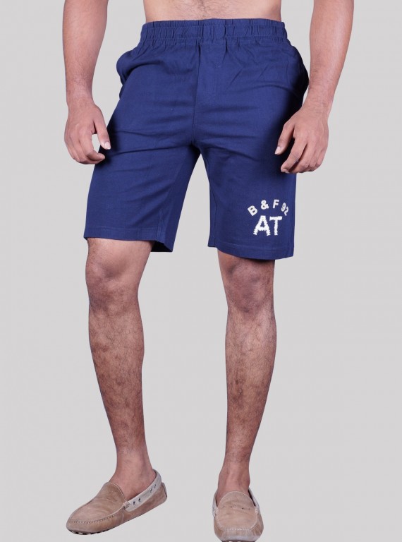 Royal Blue Jersey Shorts for Men – Casual Cotton Shorts by Boer and Fitch