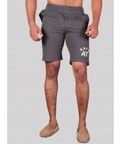 Charcoal Melange Jersey Shorts for Men – Casual Cotton Shorts by Boer and Fitch