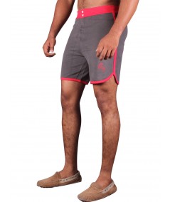 Red Contrast Fleece Shorts Boer and Fitch - 3