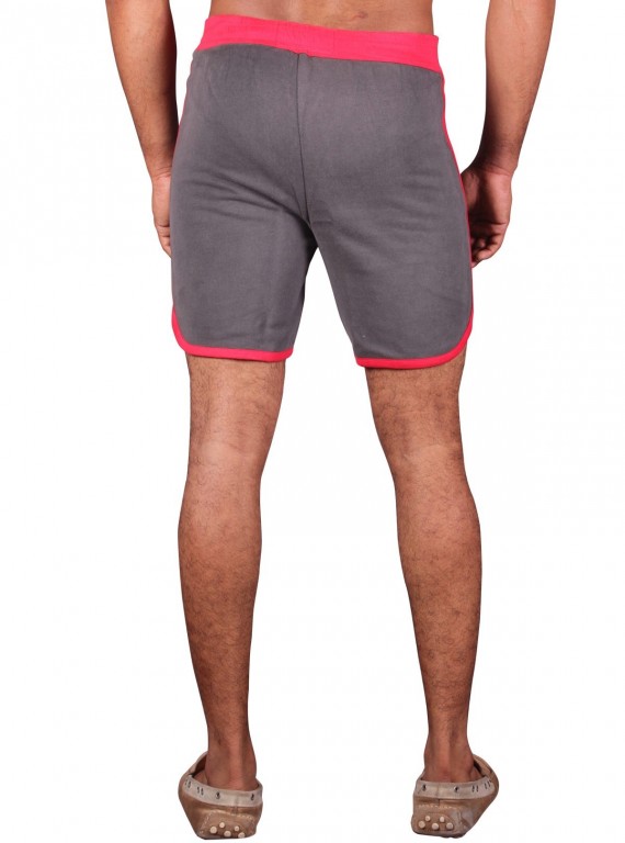 Red Contrast Fleece Shorts Boer and Fitch - 4