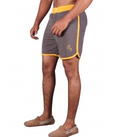 Yellow Contrast Fleece Shorts Boer and Fitch - 3