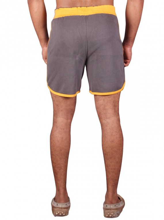 Yellow Contrast Fleece Shorts Boer and Fitch - 4
