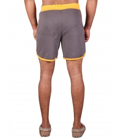 Yellow Contrast Fleece Shorts Boer and Fitch - 4