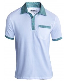 White Mint Collar Polo TShirt Boer and Fitch - 2