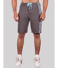 Grey Printed Fleece Shorts Boer and Fitch - 1