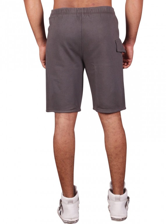 Grey Printed Fleece Shorts Boer and Fitch - 3