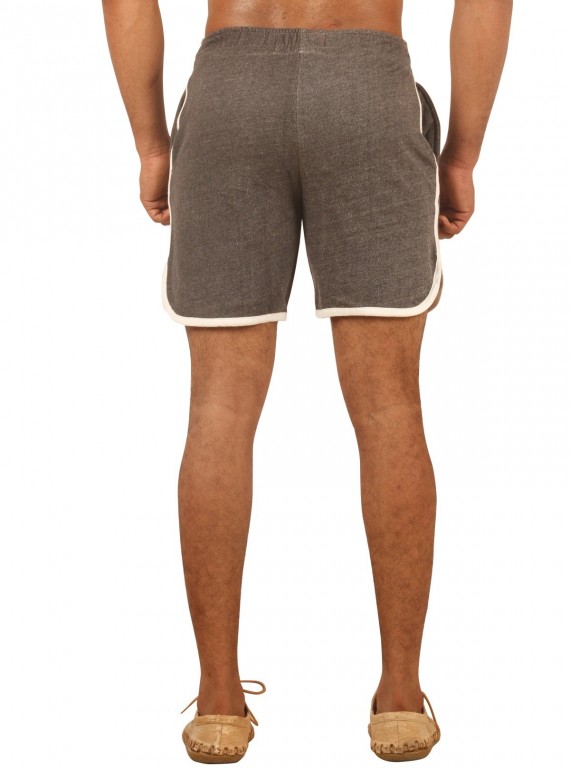 Charcol Melange Shorts with Piping Boer and Fitch - 3