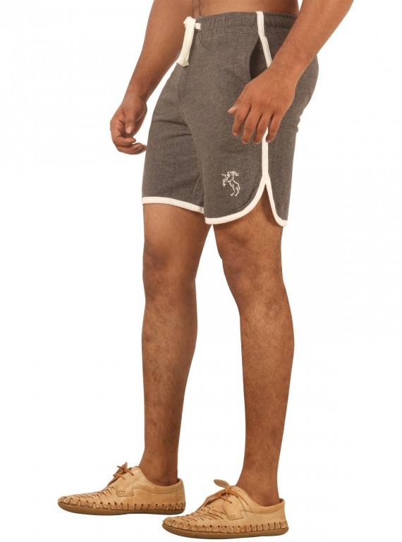 Charcol Melange Shorts with Piping Boer and Fitch - 4